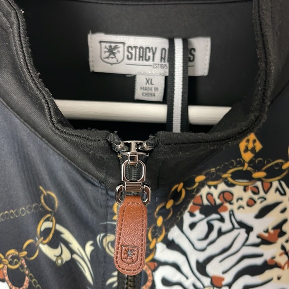 👑 STACY ADAMS track jacket and joggers tracksuit set printed graphic XL 👑 - Picture 3 of 14